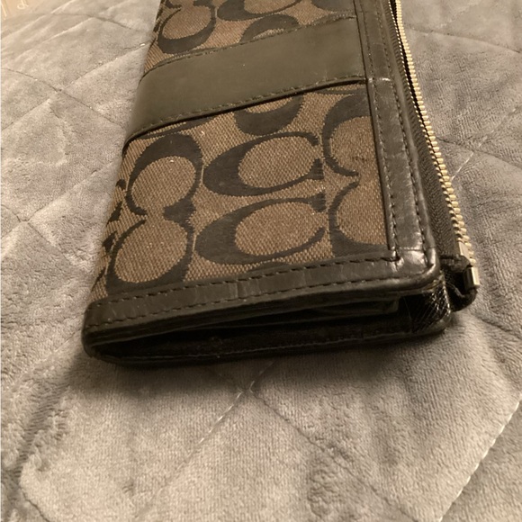 COACH signature zip around wallet - Picture 6 of 8